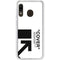 Black and White Arrows Galaxy A20 Clear Case